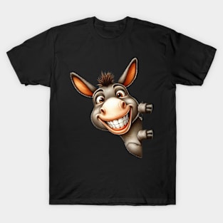 Cute Donkey Playing Peek a Boo T-Shirt